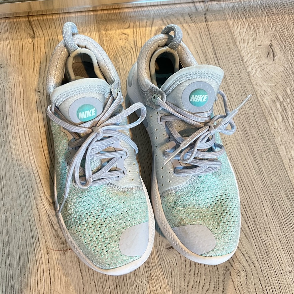 Nike Mint and Gray Athletic Shoes